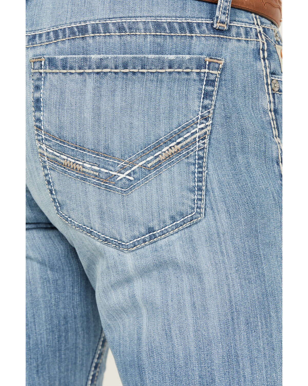Image #4 - Cinch Men's Ian Light Stonewash Wash Performance Stretch Slim Boot Denim Jeans, Indigo, hi-res
