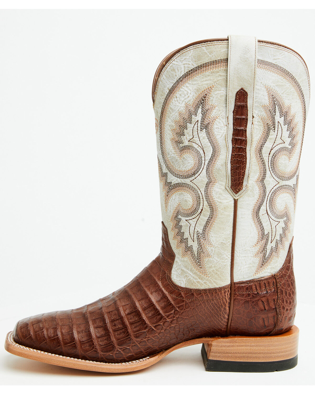 Image #3 - Ariat Men's Exotic Caiman Classic Callen Western Boots - Broad Square Toe, Brown, hi-res
