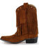 Image #3 - Shyanne Girls' Double-Fringe Western Boots - Snip Toe, Brown, hi-res