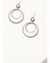 Image #1 - Shyanne Women's Luna Bella Crescent Earrings, Silver, hi-res