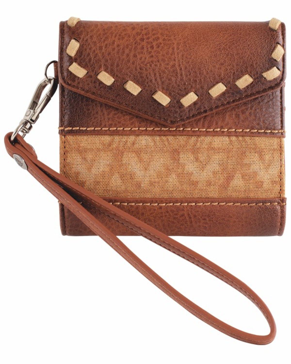 Red Dirt Hat Women's Buckstitch Wristlet, Brown, hi-res