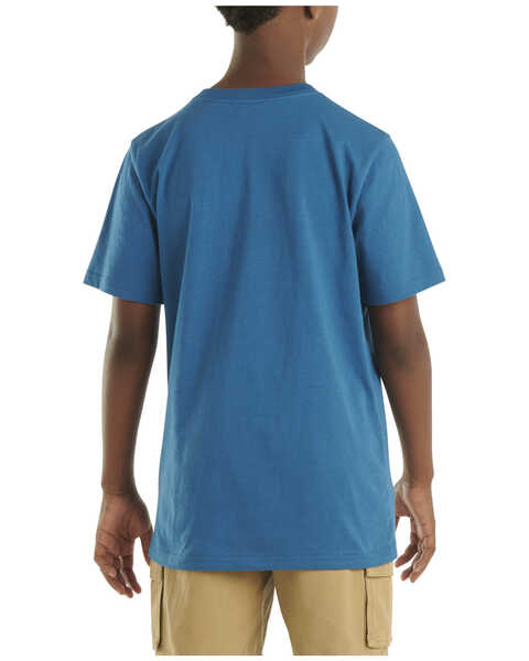 Image #2 - Carhartt Boys' Short Sleeve Pocket T-Shirt, Light Wash, hi-res