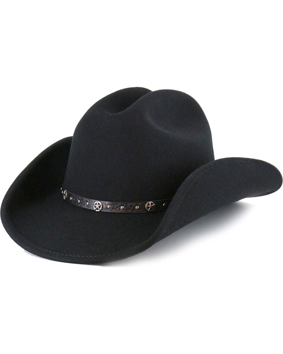 Cody James Felt Cowboy Hat, Black, hi-res