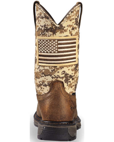 Image #7 - Ariat Men's WorkHog® Patriot Western Boots - Steel Toe , Brown, hi-res
