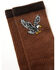 Image #2 - Cody James Men's Austin Eagle Icon Crew Socks, Brown, hi-res