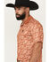 Image #2 - RANK 45&reg; Men's Uptown Southwestern Print Short Sleeve Button-Down Polo Shirt, Rust Copper, hi-res