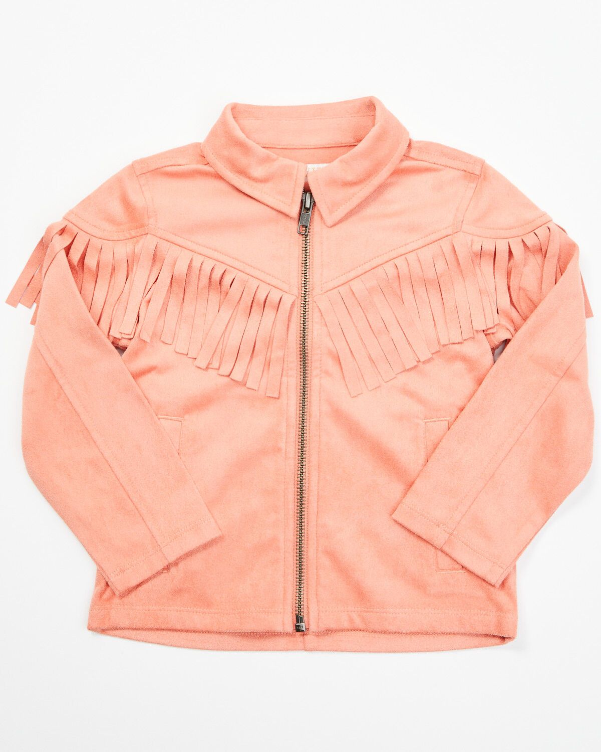 Image #1 - Shyanne Toddler Girls' Juniper Fringe Zip-Up Jacket, Rose, hi-res