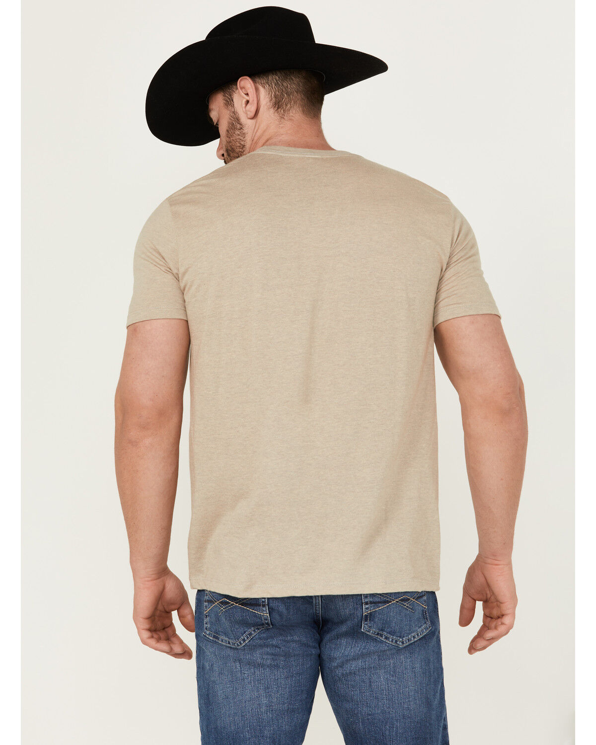 Image #4 - Moonshine Spirit Men's Skull Guitar Short Sleeve Graphic T-Shirt, Tan, hi-res