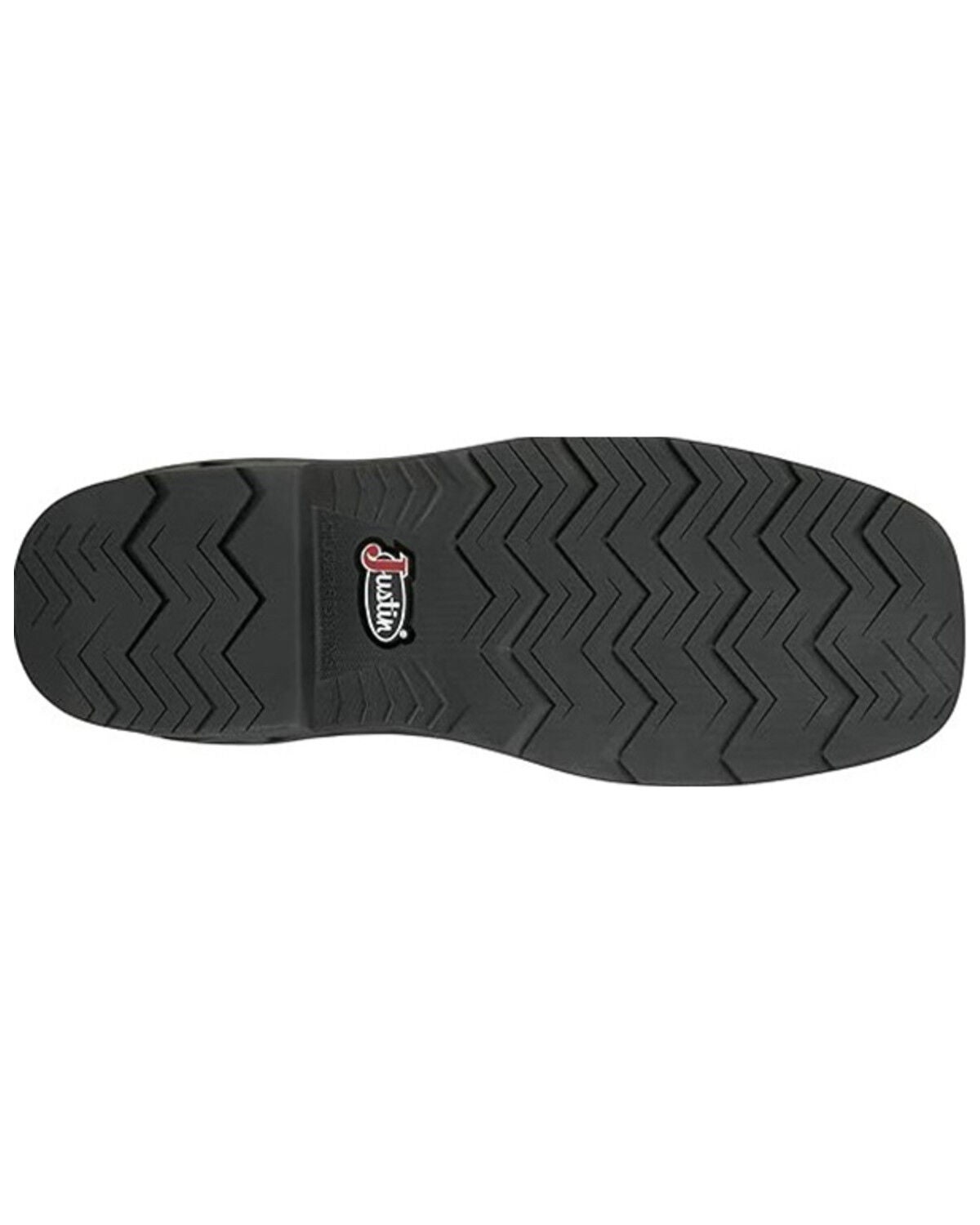 Image #6 - Justin Men's Taskmaker Pull-On Work Boots - Steel Toe, Black, hi-res