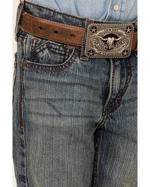 Image #4 - Cody James Boys' Steel Dust Medium Wash Mid Rise Stretch Slim Straight Jeans - Sizes 4-8, Blue, hi-res