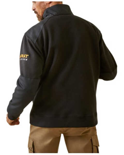 Ariat Men's Rebar Workman 1/4 Zip Up Work Sweatshirt, Black, hi-res