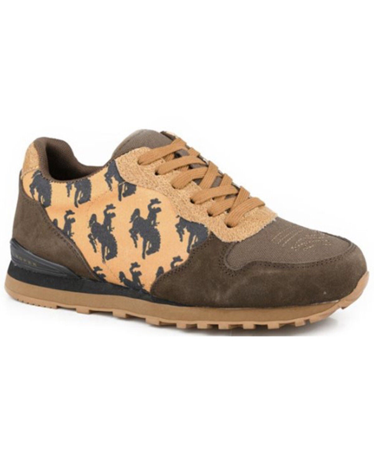 Image #1 - Roper Women's Giddy Up Bronc Print Casual Shoes, Tan, hi-res