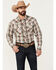 Image #1 - Wrangler Men's 20X Plaid Print Long Sleeve Snap Western Shirt, Multi, hi-res