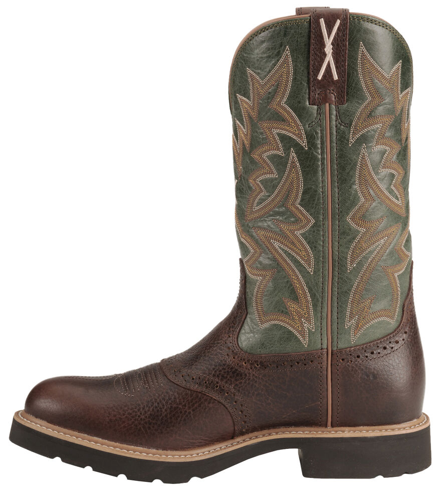 Twisted X Pullon Work Boot - Round Toe, Cognac, hi-res
