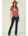 Ranch Dress'n Women's Can't Talk Now Graphic Tee, Rust Copper, hi-res