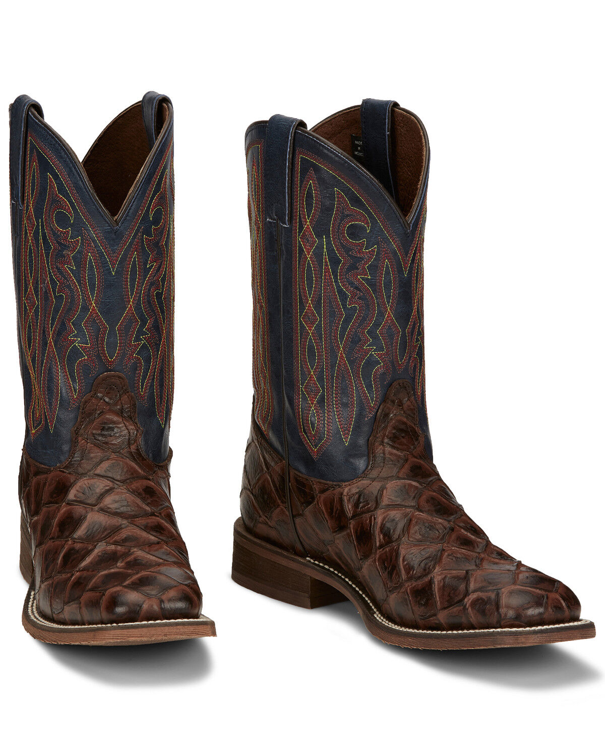 Image #8 - Nocona Men's Turner Chocolate Western Boots - Broad Square Toe, , hi-res