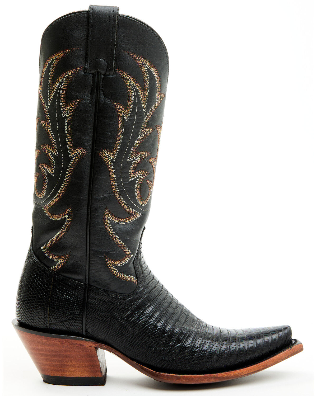 Image #2 - Shyanne Women's Ebonie Exotic Lizard Western Boots - Snip Toe, Black, hi-res