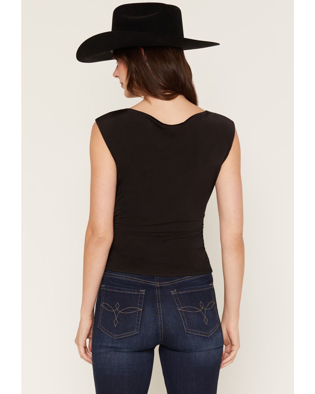 Image #4 - Originality Women's Boat Neck Empire Seam Top, Black, hi-res
