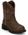 Justin Women's Wanette Western Work Boots - Steel Toe, Distressed Brown, hi-res