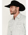 Image #2 - Wrangler Retro Men's Premium Solid Long Sleeve Snap Western Shirt, Grey, hi-res
