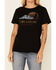 Goodie Two Sleeves Women's Line Dancing Is My Cardio Graphic Short Sleeve Tee, Black, hi-res
