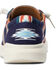 Ariat Women's Hilo Chimayo Cristo Southwestern Print Casual Shoes - Moc Toe , Navy, hi-res