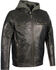 Image #1 - Milwaukee Leather Men's Snap Collar Leather Moto Jacket with Removable Hood - Big - 5X, Black, hi-res