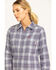 Image #5 - Ariat Women's Boot Barn Exclusive FR Abigail Plaid Print Long Sleeve Work Shirt , Purple, hi-res