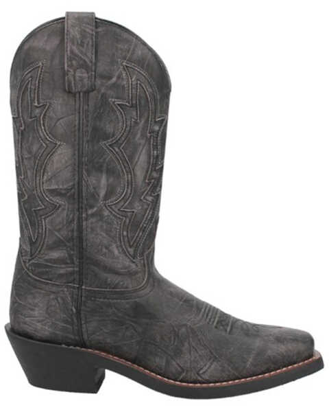 Image #2 - Laredo Men's 12" Inlay Western Performance Boots - Square Toe, Charcoal, hi-res