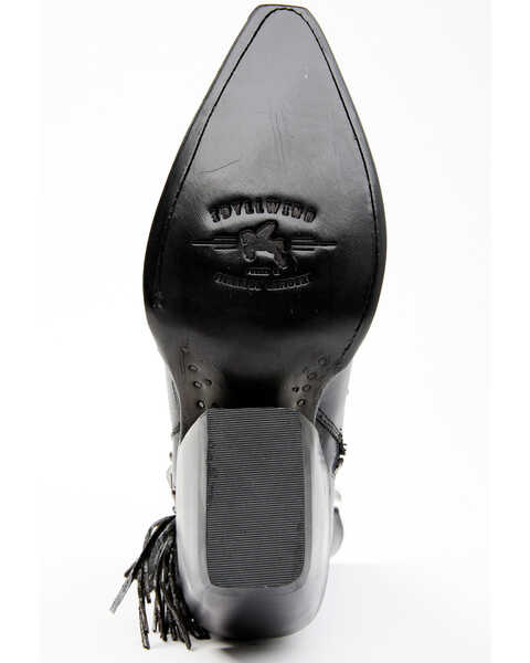 Image #7 - Idyllwind Women's Studded Fringe Day Trip Western Boots - Snip Toe, Black, hi-res