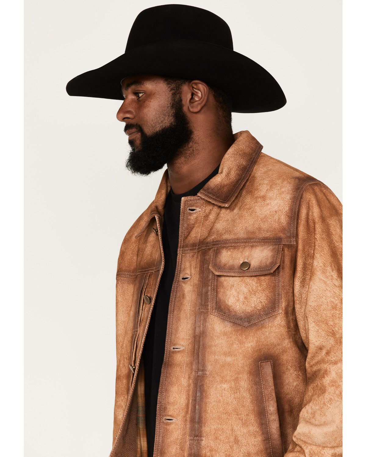 Image #3 - Scully Men's Solid Button Down Jacket, Tan, hi-res