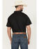 Image #4 - Gibson Men's Solid Pearl Snap Short Sleeve Western Shirt, Black, hi-res