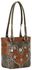 American West Desert Flower Zip Top Tote, Tan, hi-res
