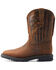Image #2 - Ariat Men's Sierra Shock Shield Patriotic Western Work Boots - Broad Square Toe, Brown, hi-res