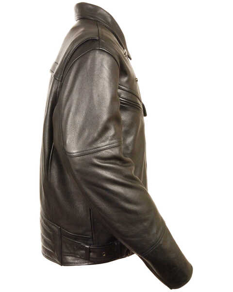 Image #2 - Milwaukee Leather Men's Side Belt Utility Pocket Motorcycle Jacket - 4X, Black, hi-res