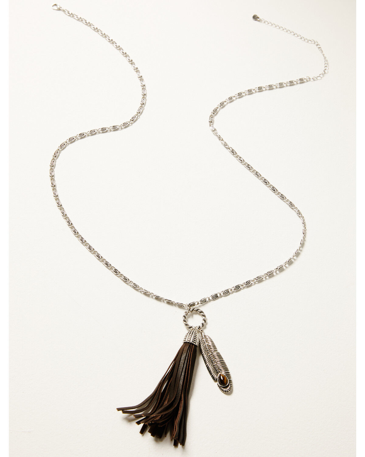 Image #2 - Shyanne Women's Juniper Sky Long Tassel Necklace, Silver, hi-res