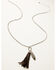 Shyanne Women's Juniper Sky Long Tassel Necklace, Silver, hi-res