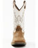 Image #4 - Cody James Boys' Pull On Leather Western Boots - Broad Square Toe , Brown, hi-res