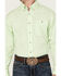 Image #3 - George Strait by Wrangler Men's Solid Long Sleeve Button-Down Stretch Western Shirt, Light Green, hi-res