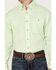 Image #3 - George Strait by Wrangler Men's Solid Long Sleeve Button-Down Stretch Western Shirt , Light Green, hi-res