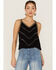 Image #1 - Shyanne Women's Southwestern Embroidered V-Neck Cami, Black, hi-res