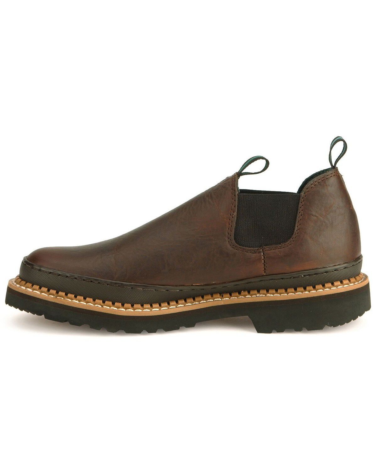 Image #3 - Georgia Boot Men's Georgia Giant Romeo Slip-On Work Shoes - Round Toe, Dark Brown, hi-res