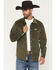 Image #1 - Sendero Provisions Men's Wyatt Corduroy Long Sleeve Snap Stretch Western Shirt, Olive, hi-res