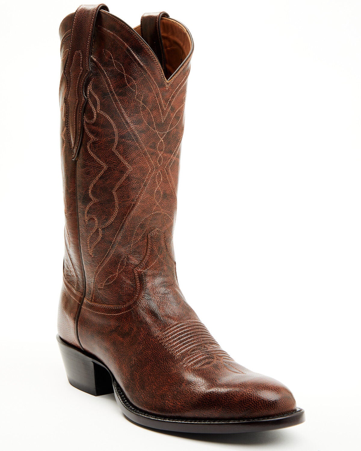 Tony Lama Men's Quivera Western Boots - Round Toe, Cognac, hi-res