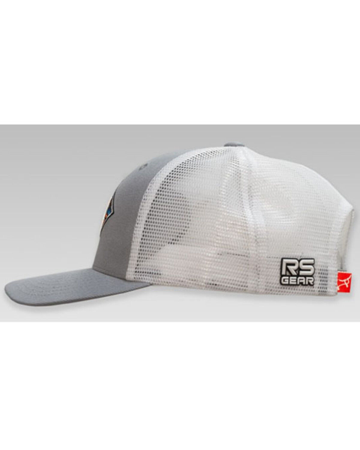 Image #3 - Ropesmart Men's Light Gray Serape Embroidered Diamond Patch Mesh-Back Ball Cap, Grey, hi-res