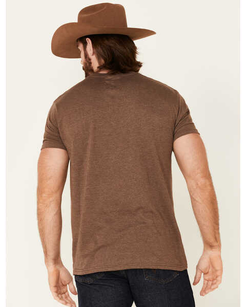Moonshine Spirit Men's 120 Proof USA Graphic Short Sleeve T-Shirt , Distressed Brown, hi-res