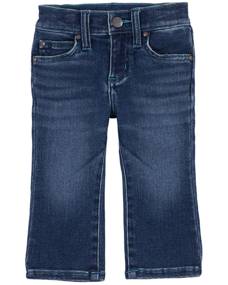 Wrangler Infant-Girls' Medium Wash Bootcut Jeans, Blue, hi-res