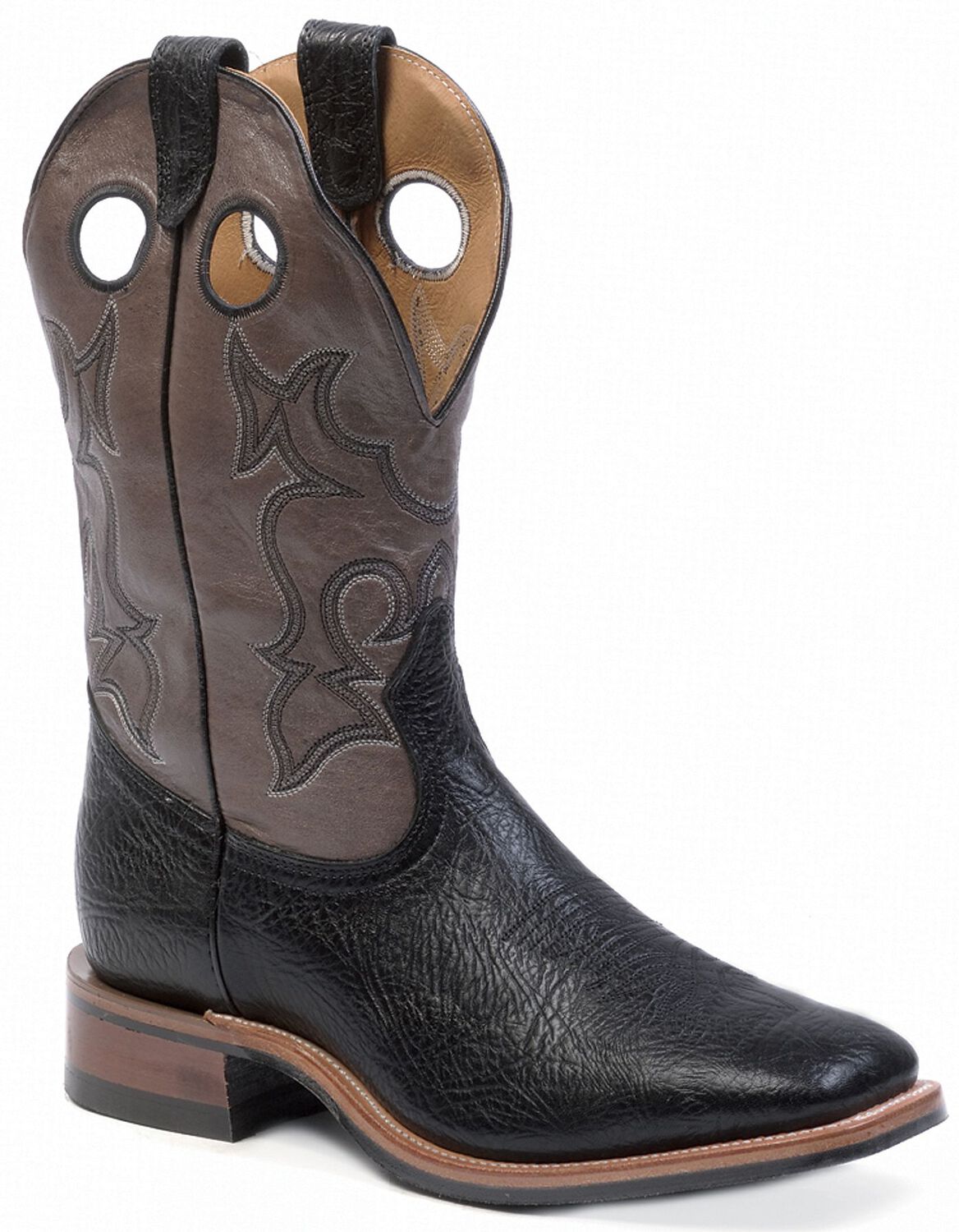 Image #1 - Boulet Cowboy Boots - Square Toe, Black, hi-res