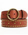 Image #1 - Cleo + Wolf Women's Studded Leather Belt, Mahogany, hi-res