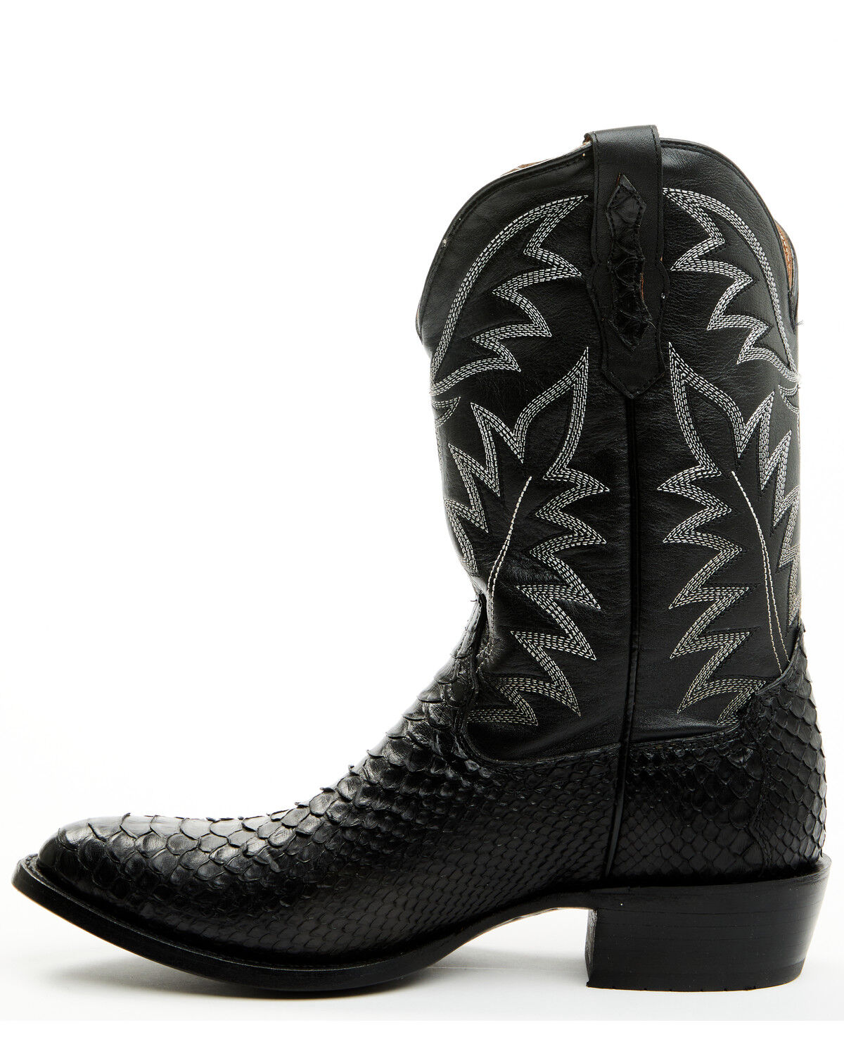 Image #3 - Cody James Men's Exotic Python Western Boots - Round Toe, Black, hi-res